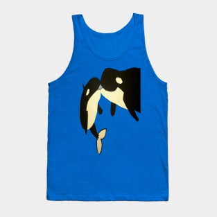 Whales on Blue Tank Top